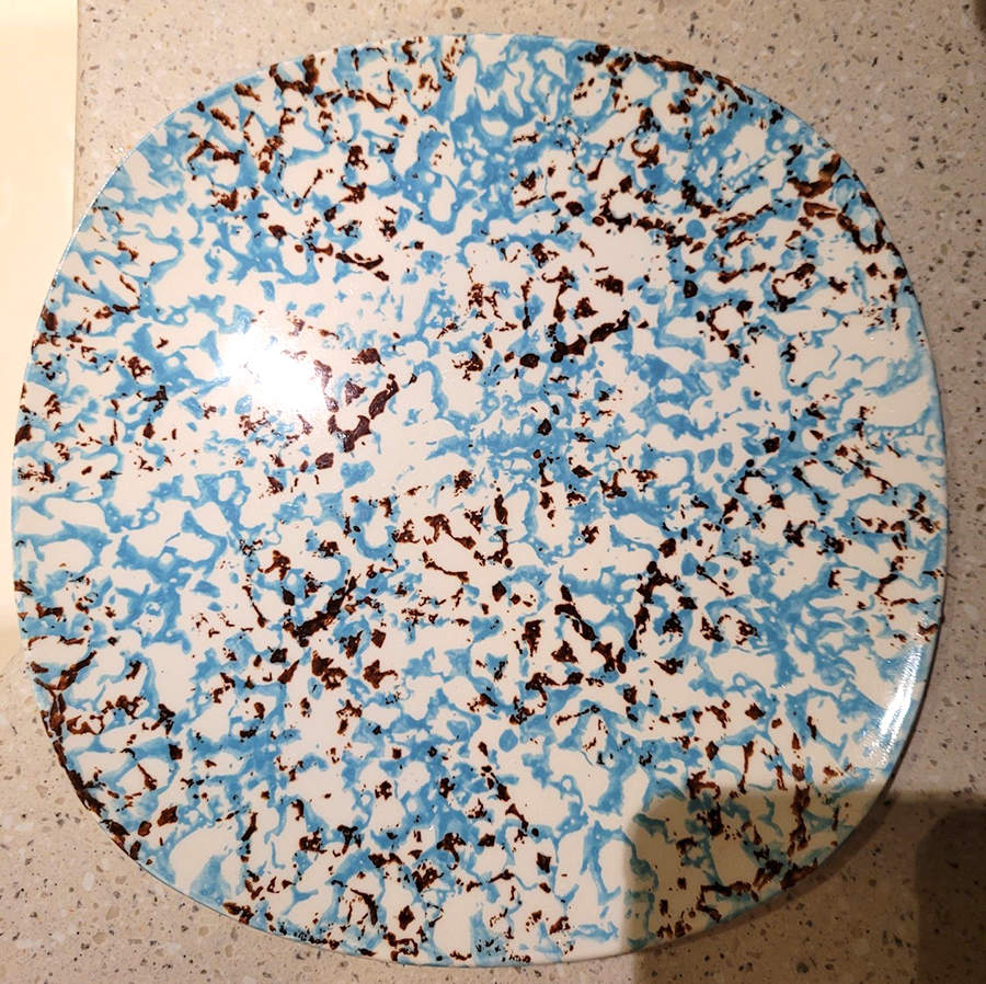 Ebonette (Sponged) Dinner Plate by Edwin Knowles-1
