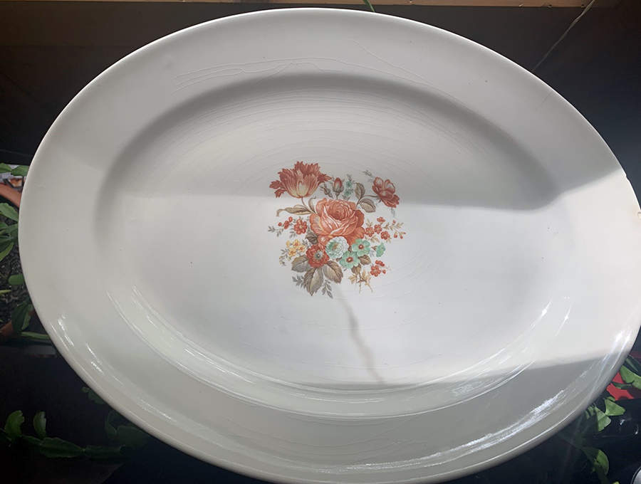 KNO1321 12" Oval Serving Platter by Edwin Knowles-1