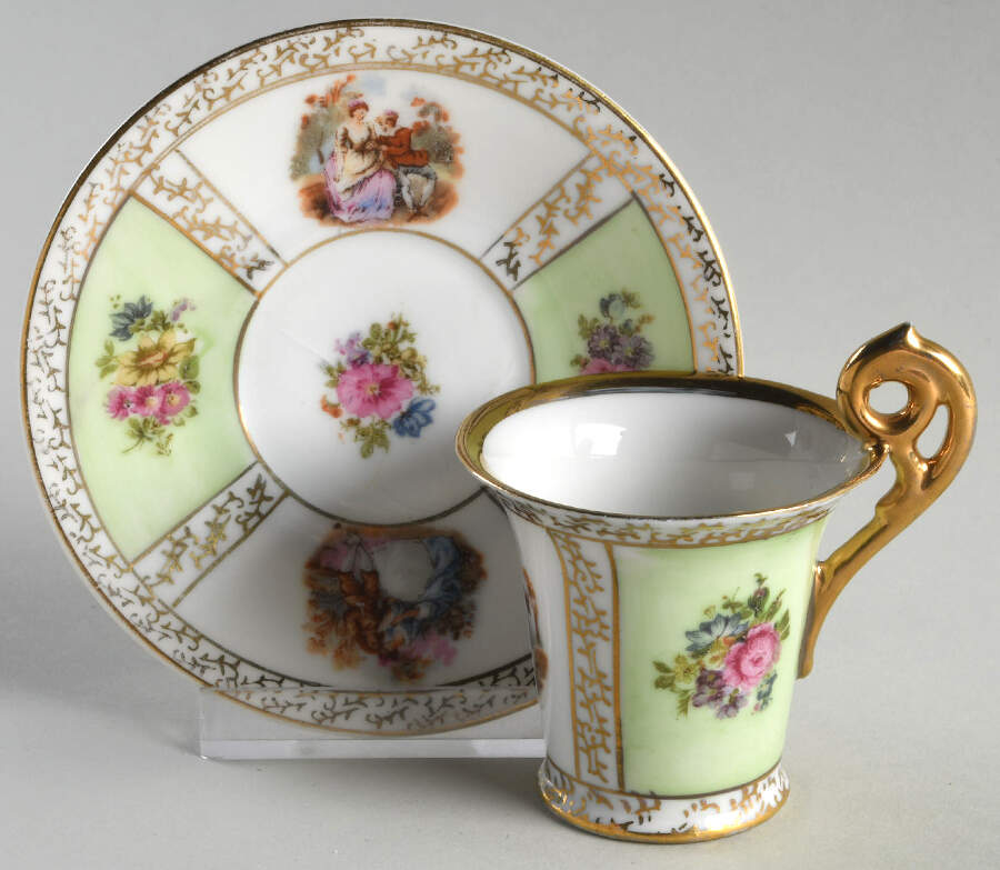 KON143 Flat Demitasse Cup & Saucer Set by Kongo-1