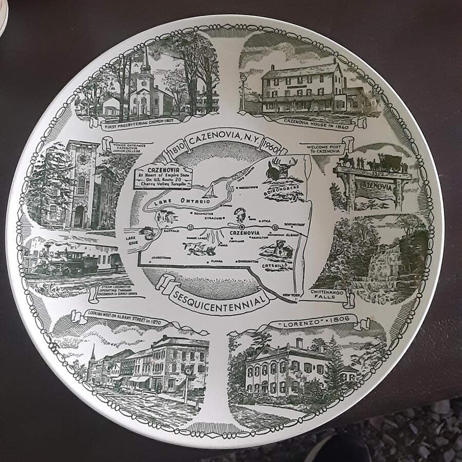 Cazenovia  Sesquicentennial Dinner Plate by Kettlesprings Kilns-1