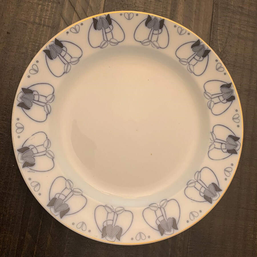 Tulip Blue Salad Plate by Keeling & Co-1