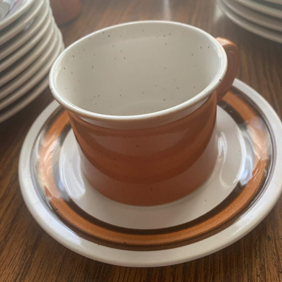 Astro Flat Cup & Saucer Set by Kimco-1