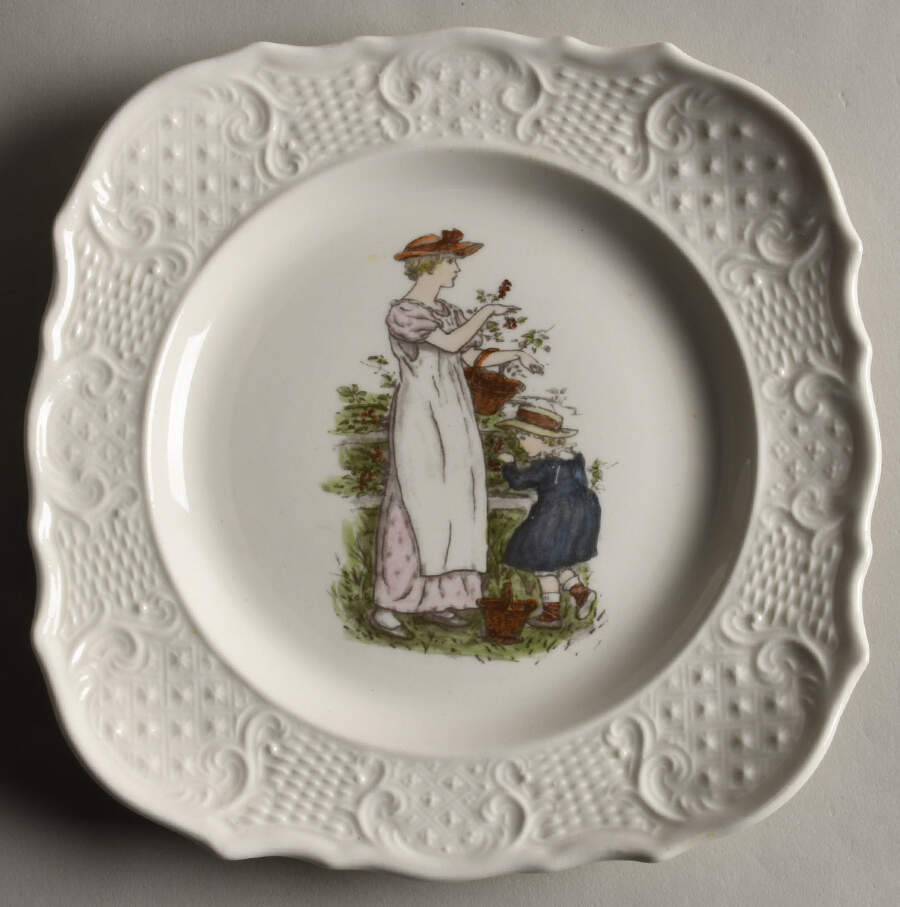Sun Glo Studios Square Salad Plate by Kate Greenaway-1