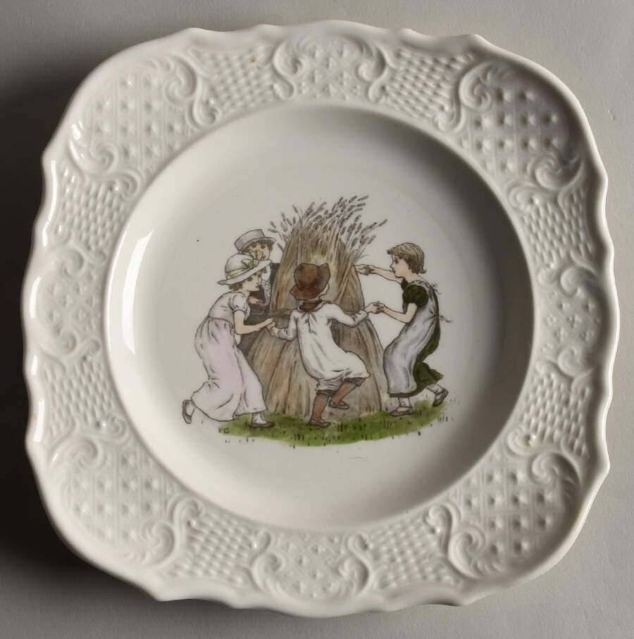 Sun Glo Studios Square Salad Plate by Kate Greenaway-1