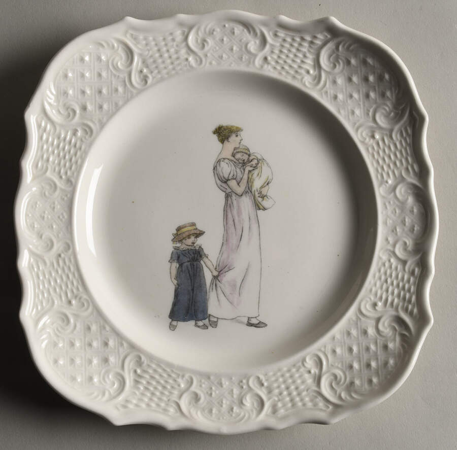 Sun Glo Studios Square Salad Plate by Kate Greenaway-1