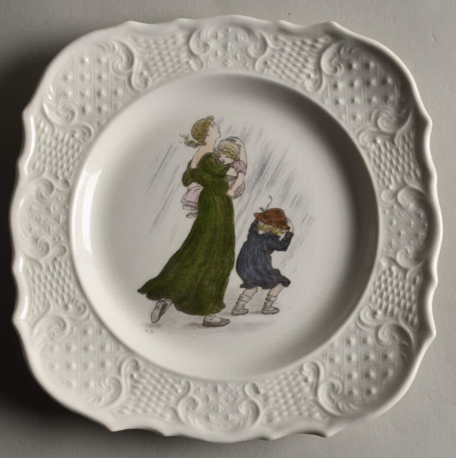 Sun Glo Studios Square Salad Plate by Kate Greenaway-1