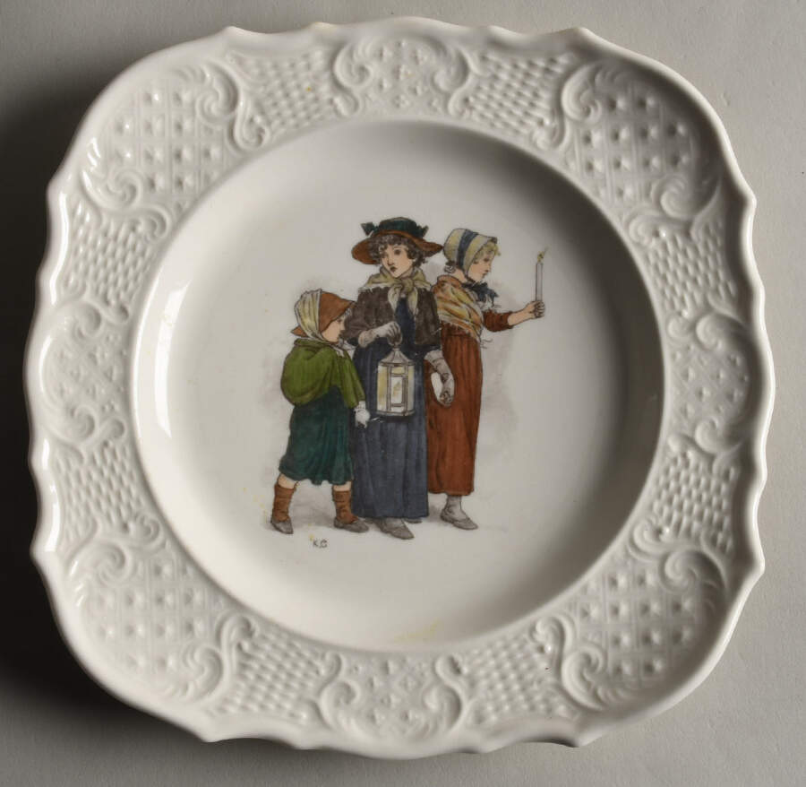 Sun Glo Studios Square Salad Plate by Kate Greenaway-1