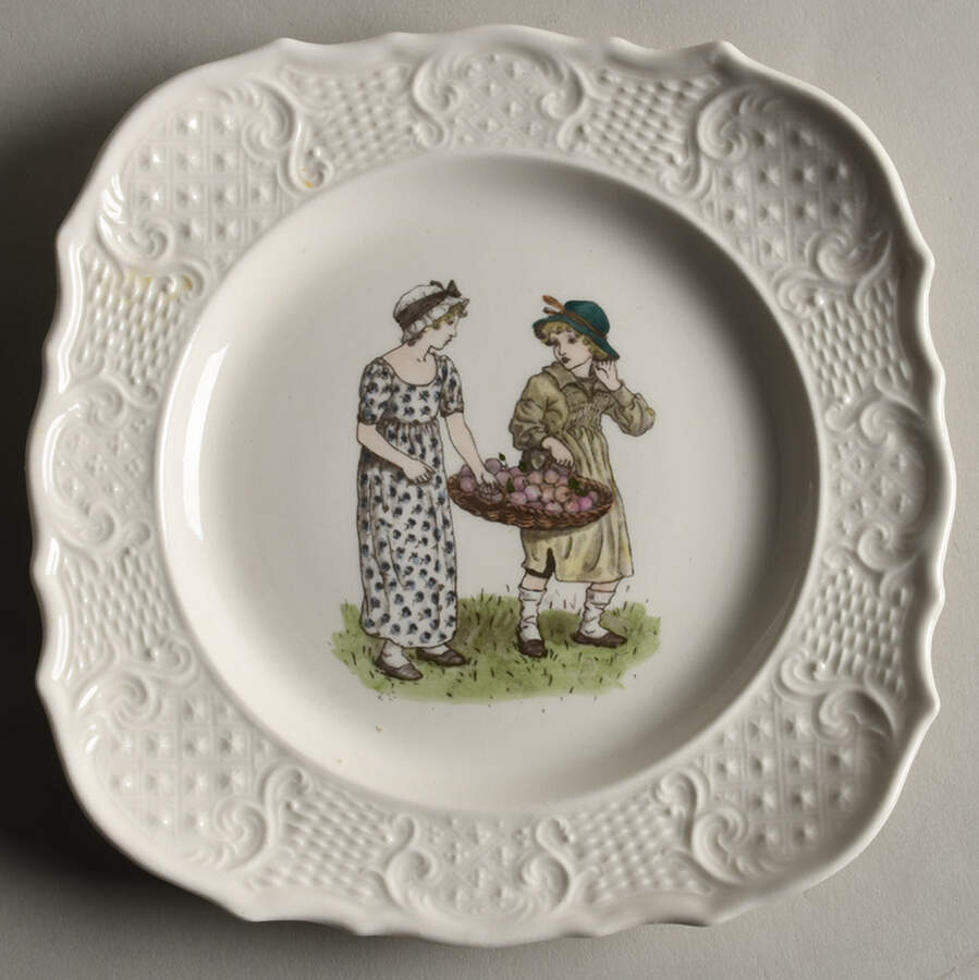 Sun Glo Studios Square Salad Plate by Kate Greenaway-1