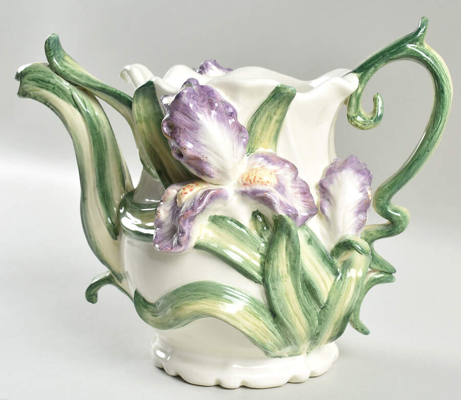Purple Iris Teapot No Lid by Kaldun & Bogle-1