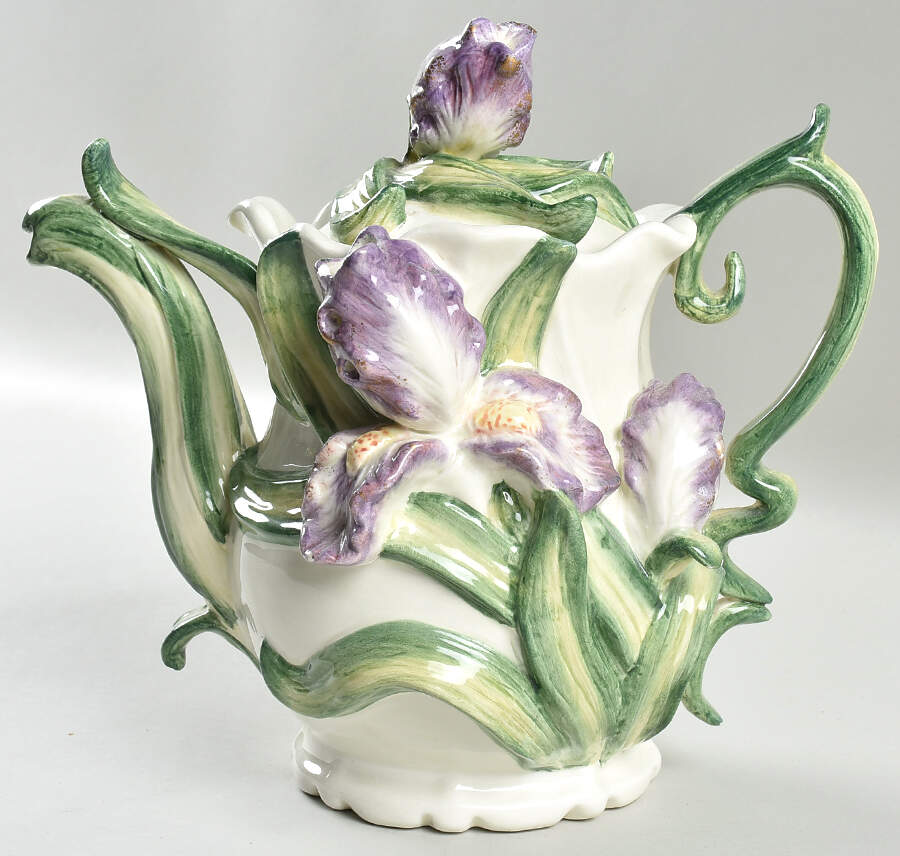 Purple Iris Teapot & Lid by Kaldun & Bogle-1