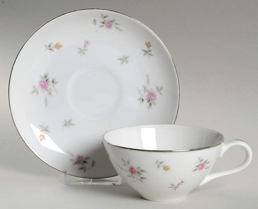 Lorraine Flat Cup & Saucer Set by Lovely-1