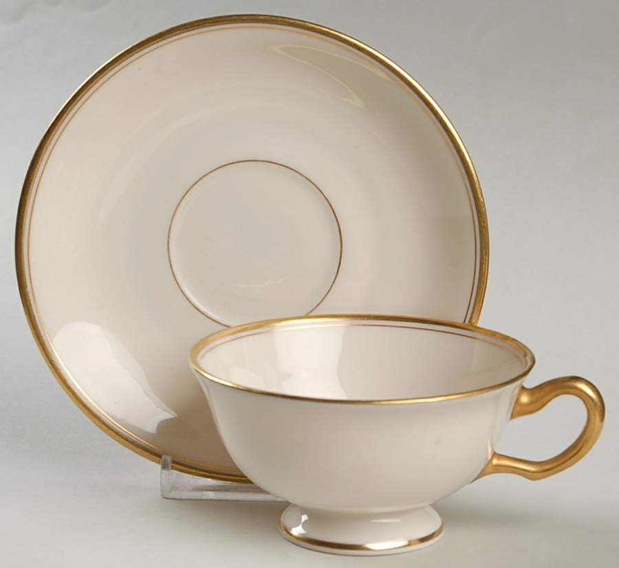 86 Footed Cup & Saucer Set by Lenox-1