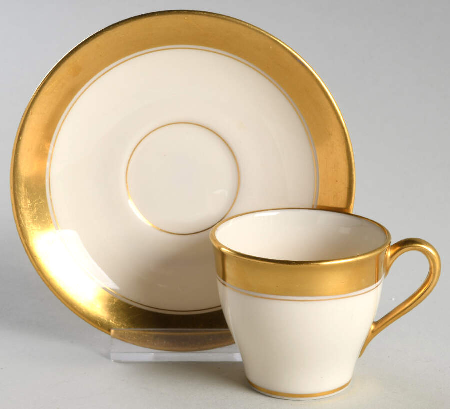 86 1-2 Flat Demitasse Cup & Saucer Set by Lenox-1