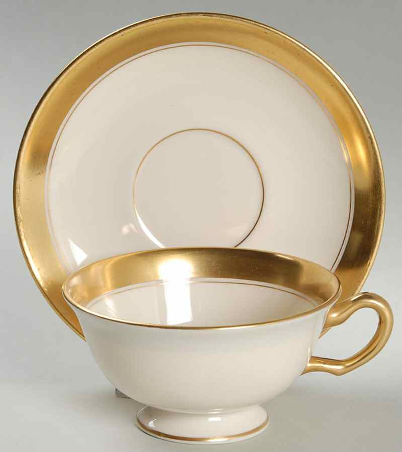 86 1-2 Footed Cup & Saucer Set by Lenox-1