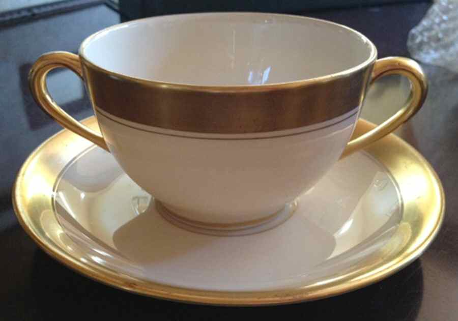 86 1-2 Flat Bouillon Cup & Saucer by Lenox-1