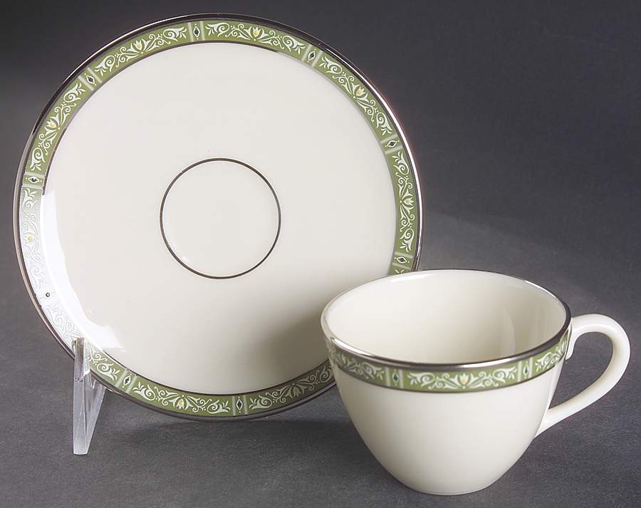 Adrienne Flat Demitasse Cup & Saucer Set by Lenox-1