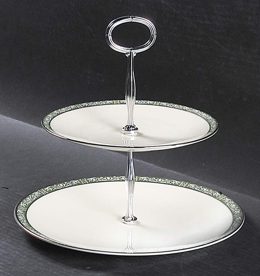 Adrienne 6 5/8"-10"  2 Tiered Serving Tray (Dp, Sp) HC by Lenox-1