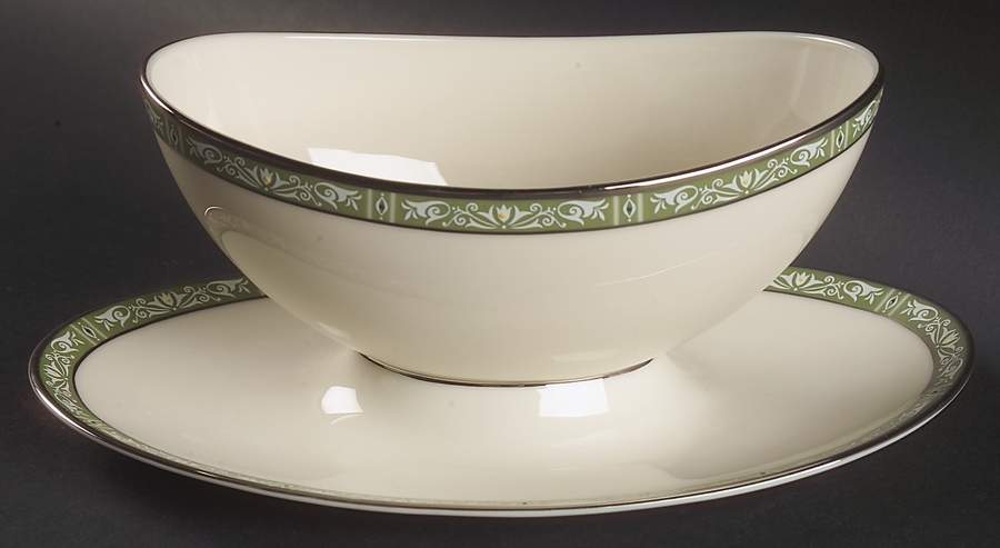 Adrienne Gravy Boat with Attached Underplate by Lenox-1
