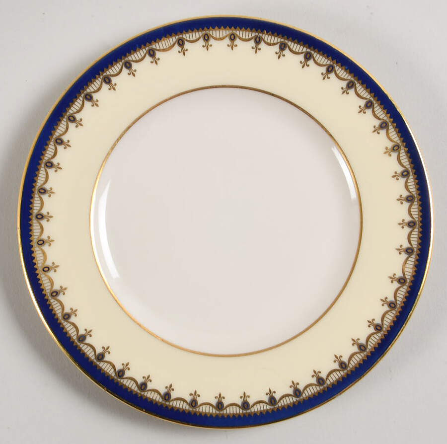 Alden (Blue, Cream Rim) Bread & Butter Plate by Lenox-1