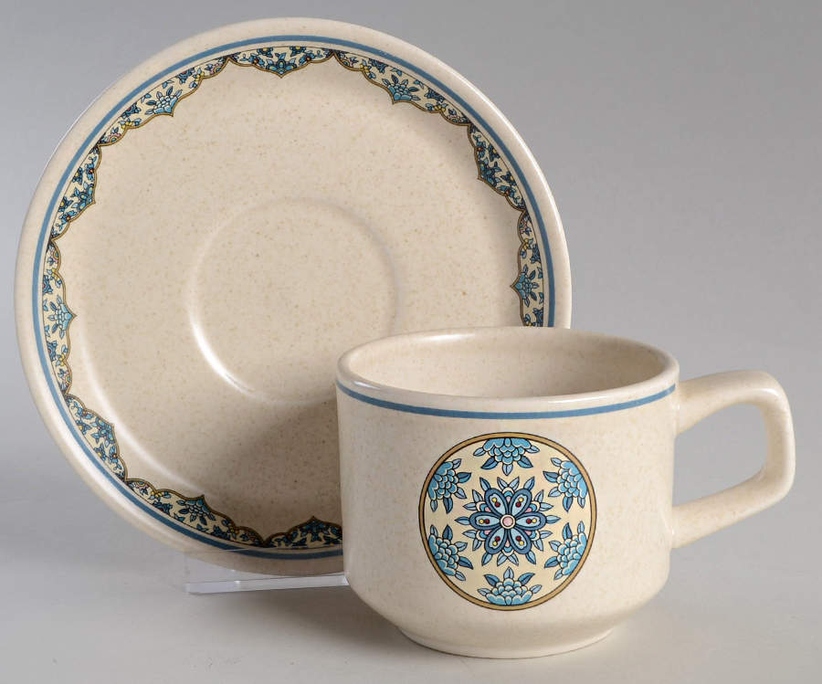 Alhambra Flat Cup & Saucer Set by Lenox-1