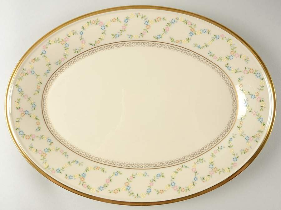 Amanda 14" Oval Serving Platter by Lenox-1