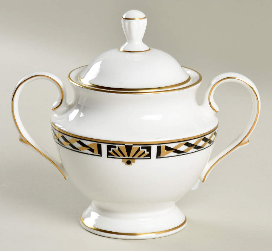 American Deco Sugar Bowl & Lid by Lenox-1