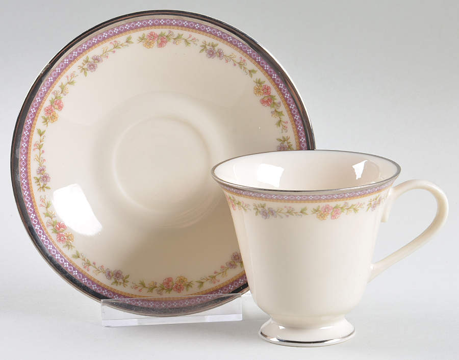 Amethyst Footed Demitasse Cup & Saucer Set by Lenox-1
