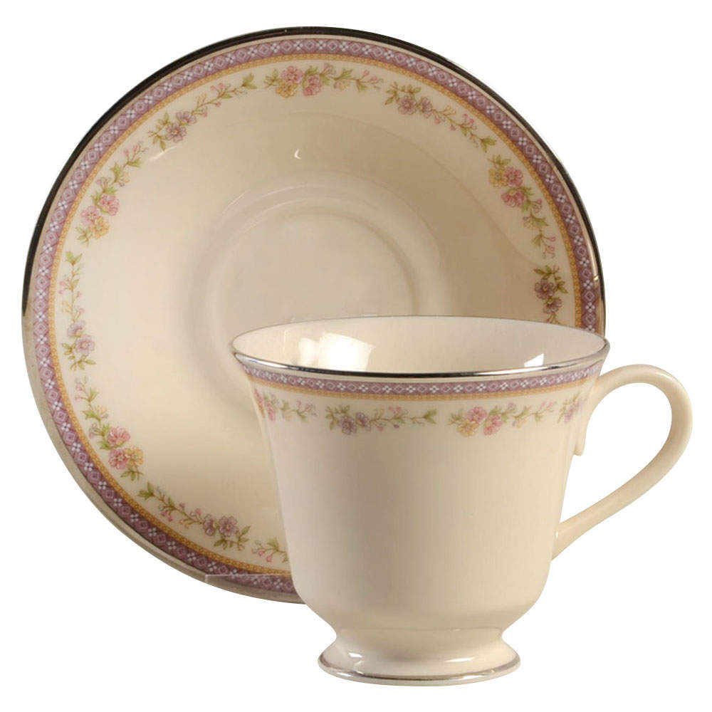 Amethyst Footed Cup & Saucer Set by Lenox-1