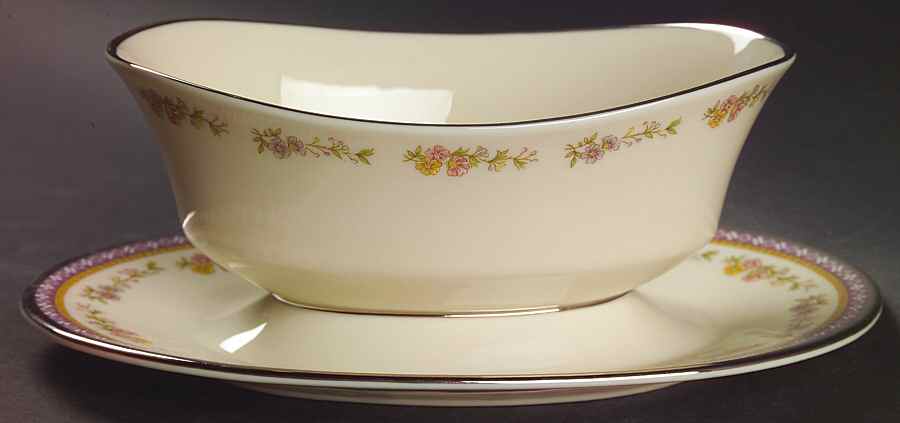 Amethyst Gravy Boat with Attached Underplate by Lenox-1