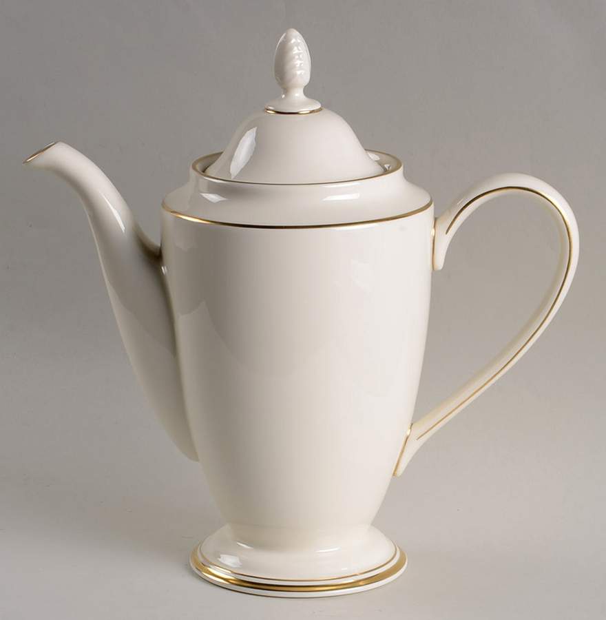 Ambassador Gold 1999 Shape Coffee Pot & Lid by Lenox-1
