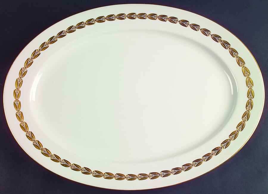 Antoinette Ivory 17" Oval Serving Platter by Lenox-1