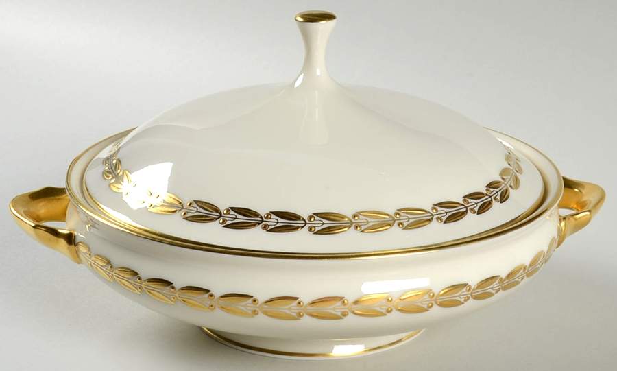 Antoinette Ivory Round Covered Vegetable by Lenox-1