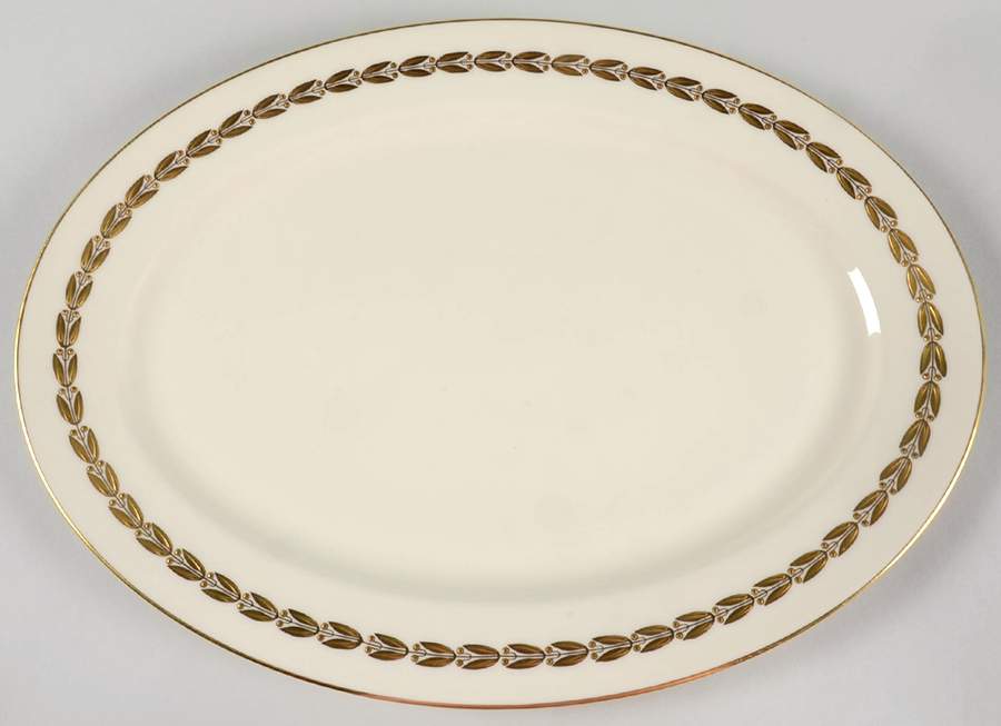 Antoinette Ivory 16" Oval Serving Platter by Lenox-1