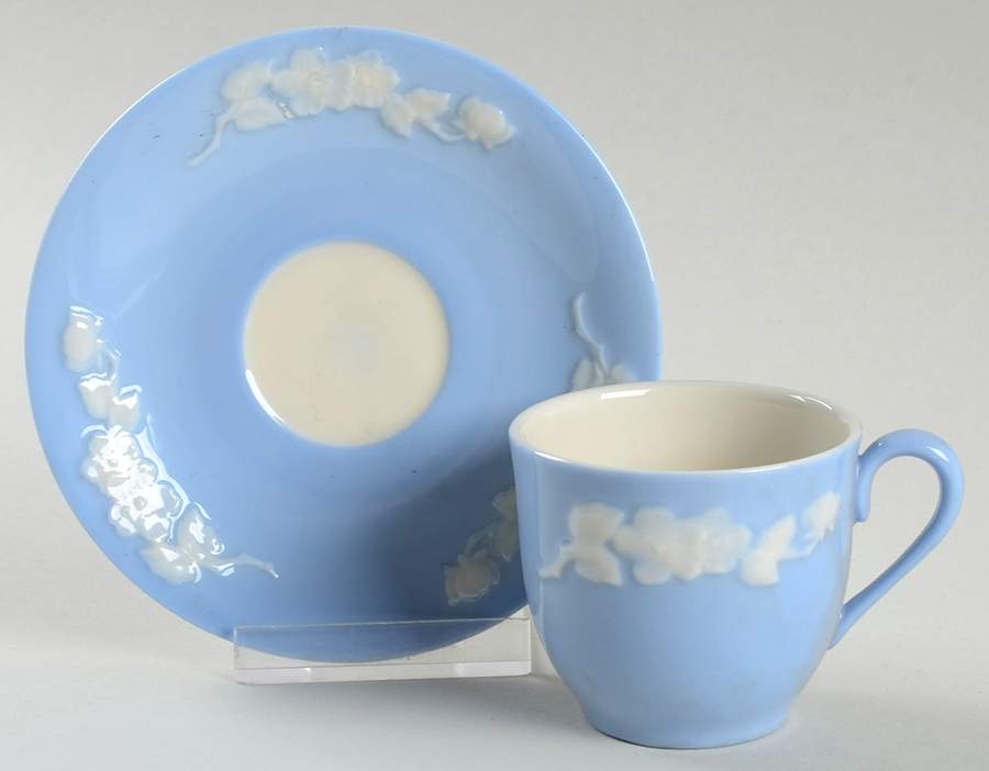 Apple Blossom Blue Flat Demitasse Cup & Saucer Set by Lenox-1