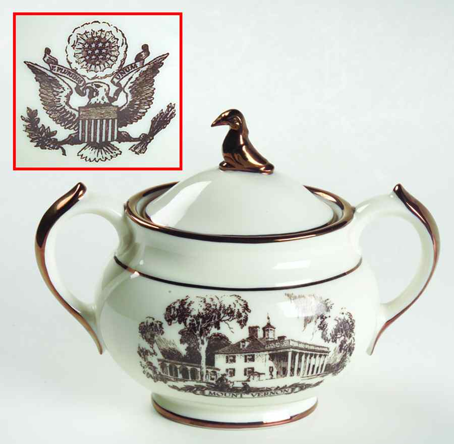 Architect's Tea Service Sugar Bowl & Lid by Lenox-1