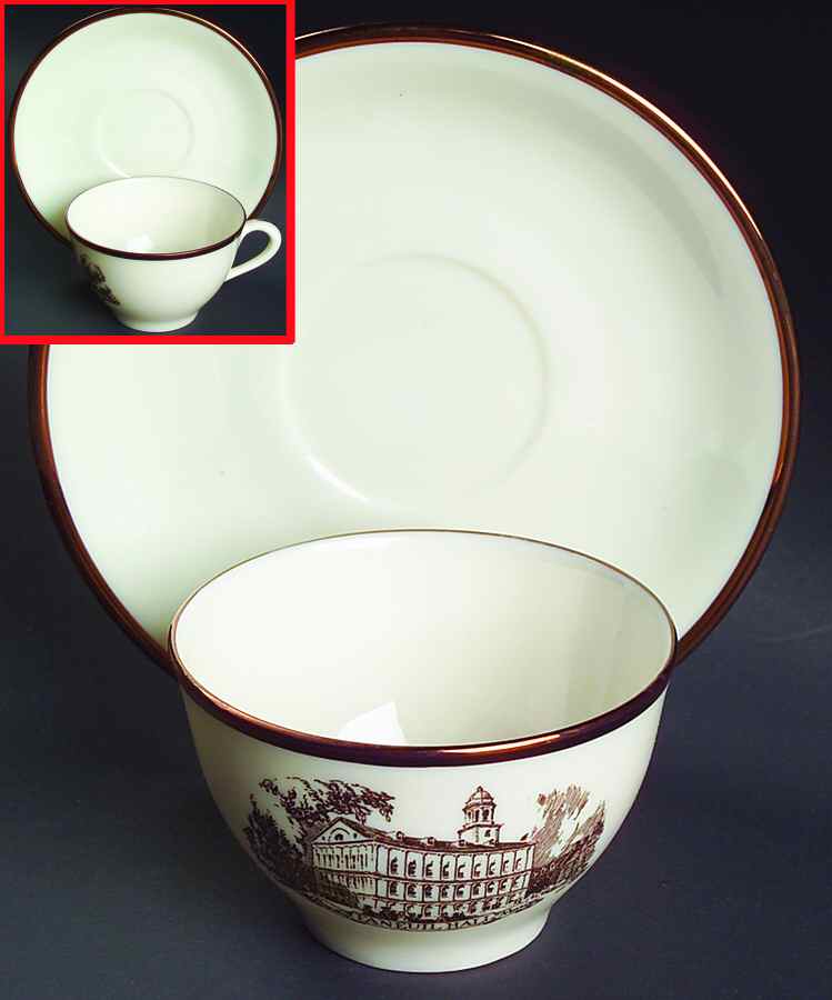 Architect's Tea Service Flat Cup & Saucer Set by Lenox-1