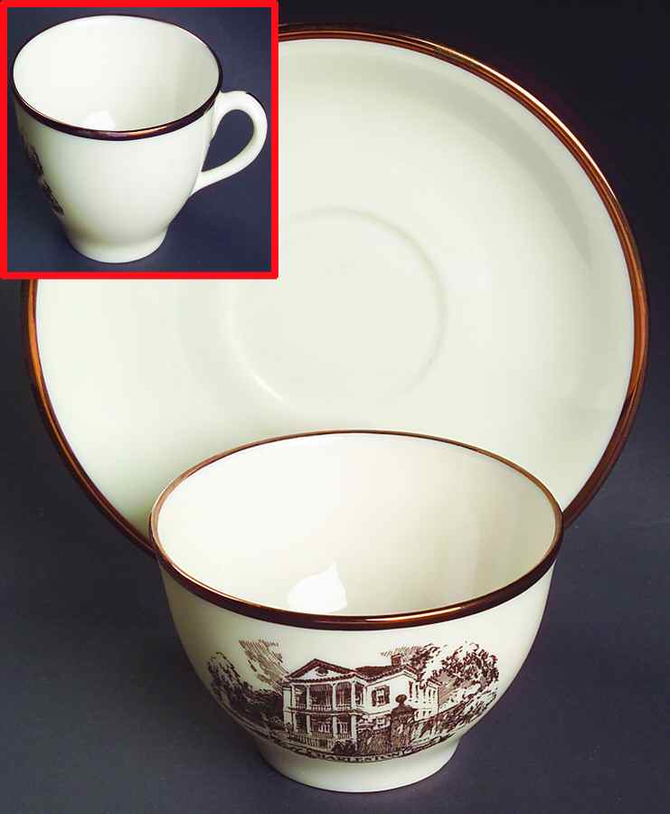 Architect's Tea Service Flat Cup & Saucer Set by Lenox-1