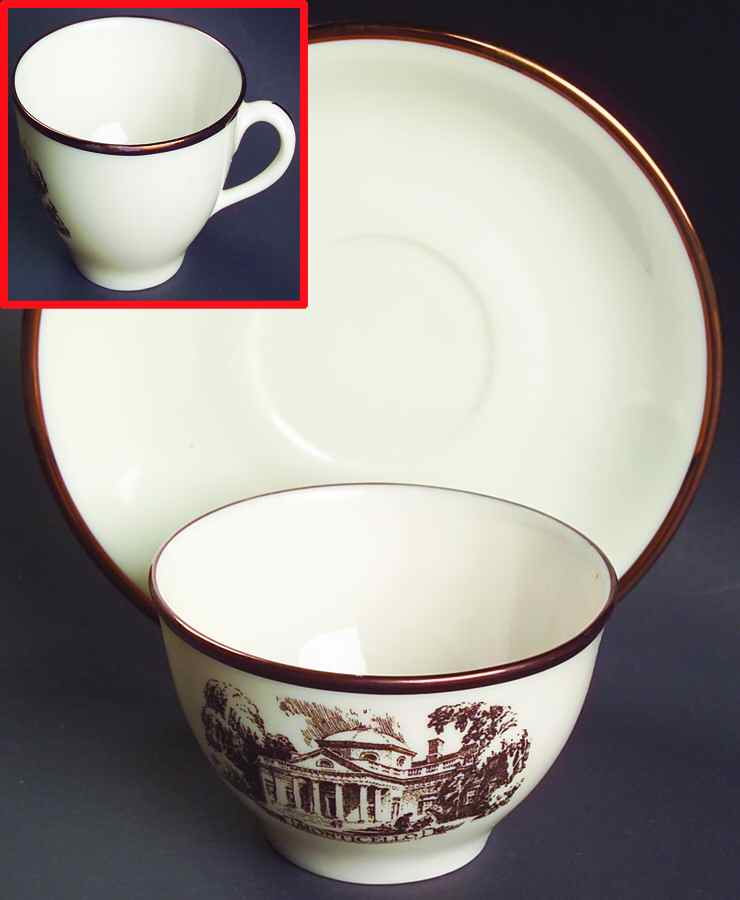 Architect's Tea Service Flat Cup & Saucer Set by Lenox-1