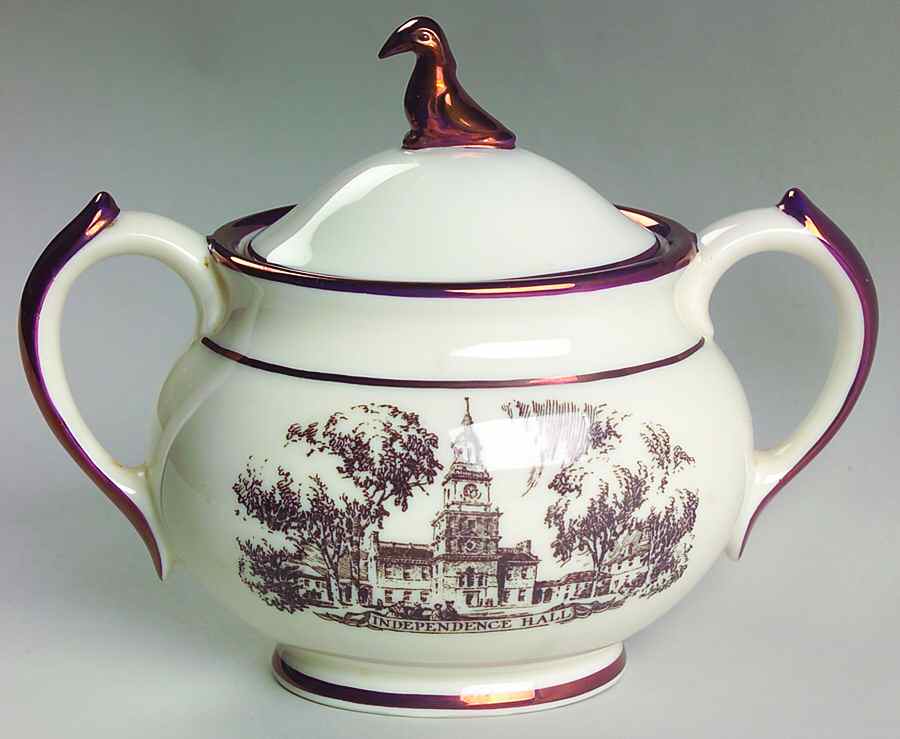 Architect's Tea Service Sugar Bowl & Lid by Lenox-1