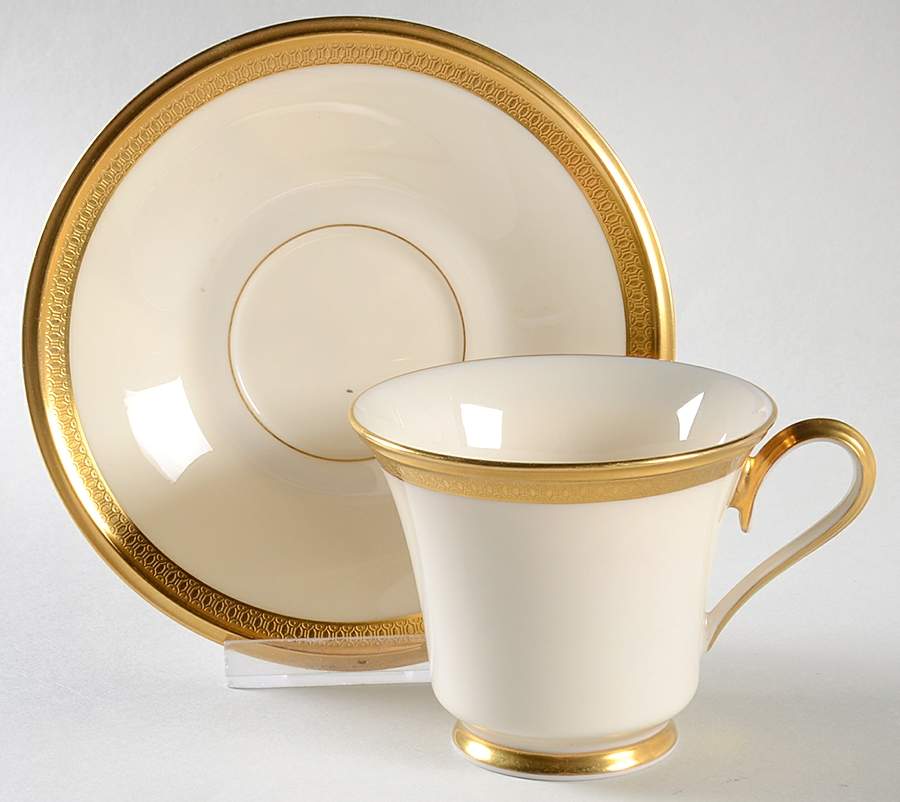 Aristocrat Footed Cup & Saucer Set by Lenox-1