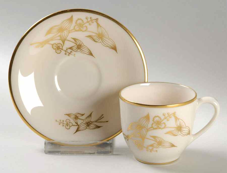 Arrowhead Footed Demitasse Cup & Saucer Set by Lenox-1