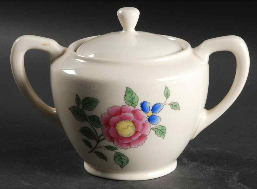 Arden Rose Sugar Bowl & Lid by Lenox-1