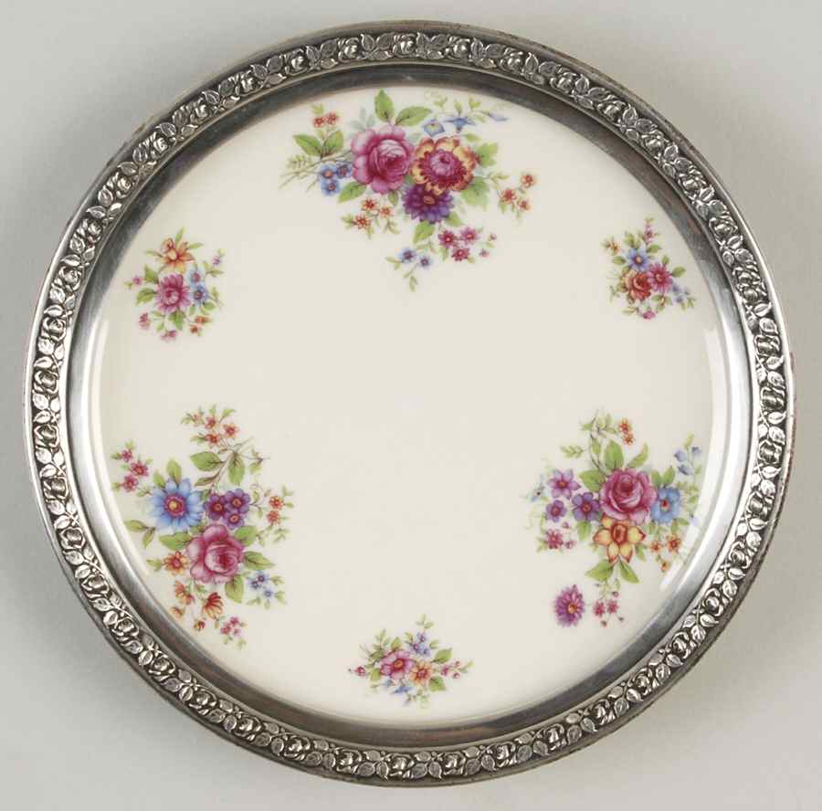 Aurora Sterling Rim Coupe Dessert Plate by Lenox-1