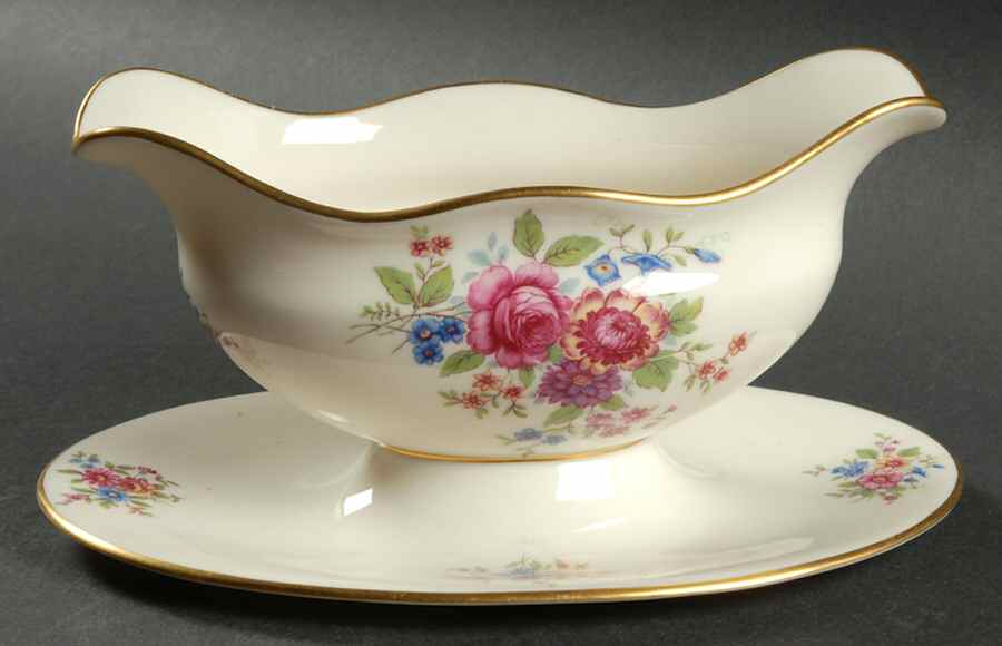Aurora Gravy Boat with Attached Underplate by Lenox-1