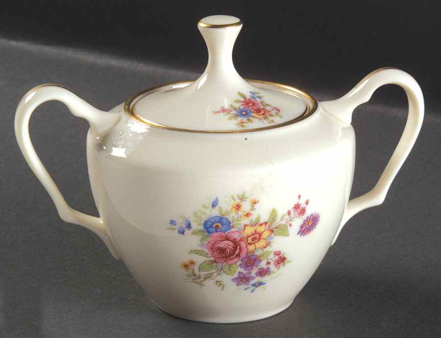 Aurora Shape 1962 Sugar Bowl & Lid by Lenox-1