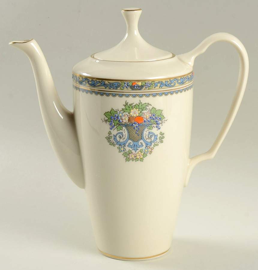 Autumn (Newer, Gold Backstamp) Coffee Pot & Lid by Lenox-1