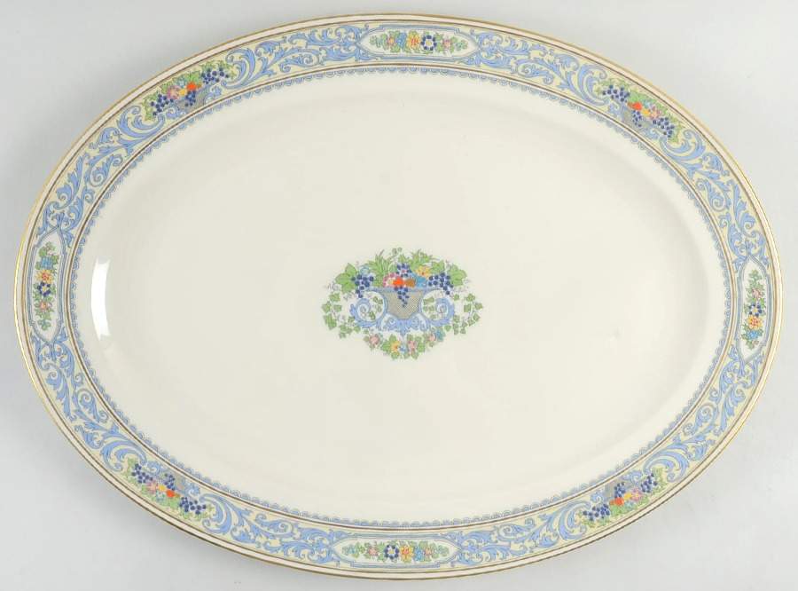 Autumn (Newer, Gold Backstamp) 21" Oval Serving Platter by Lenox-1