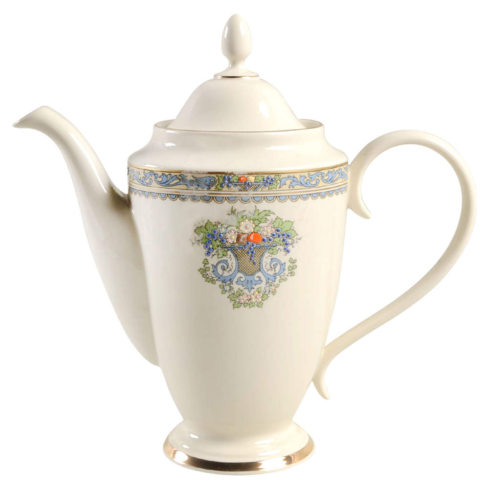 Autumn (Newer, Gold Backstamp) 1999 Shape Coffee Pot & Lid by Lenox-1