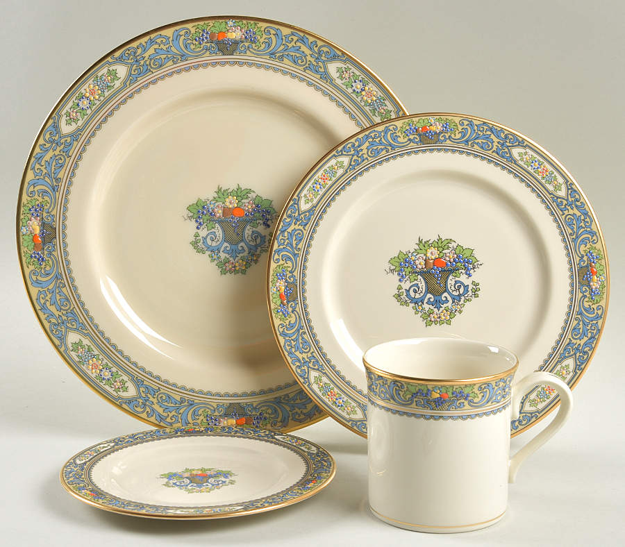 Autumn (Newer, Gold Backstamp) 4 Piece Place Setting by Lenox-1