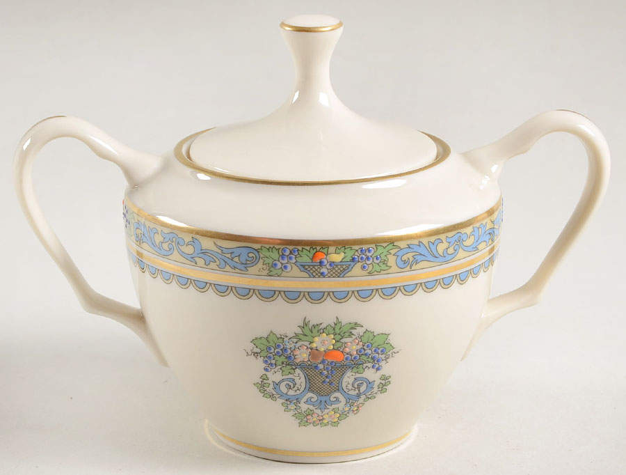 Autumn (Newer, Gold Backstamp) Sugar Bowl & Lid by Lenox-1
